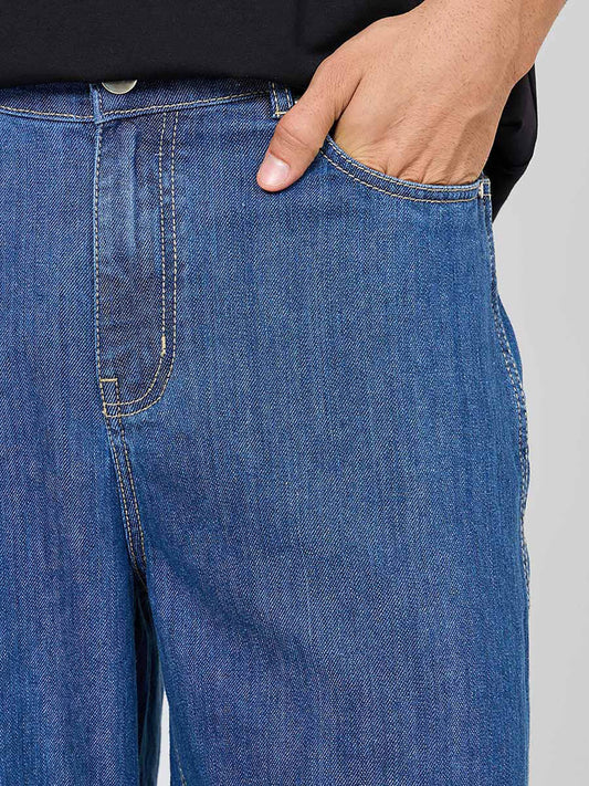 Blue mom fit jeans for men