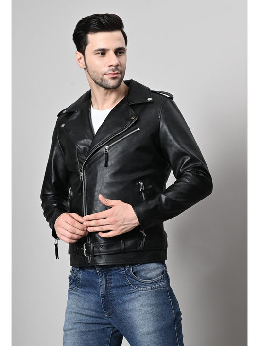Black leather jacket with premium quality