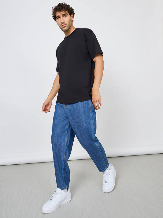 Blue mom fit jeans for men