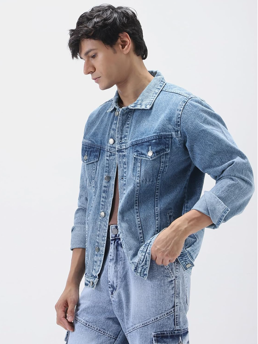 Blue Danim jacket for men
