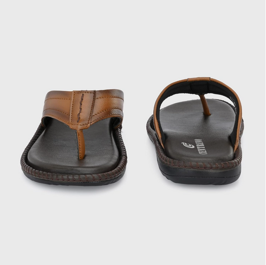 Men’s Brown Leather Slippers
