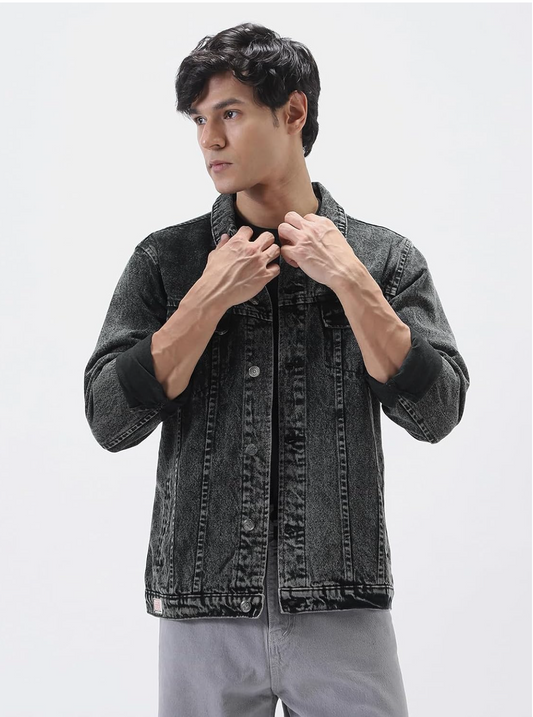 Black Danim jacket for men